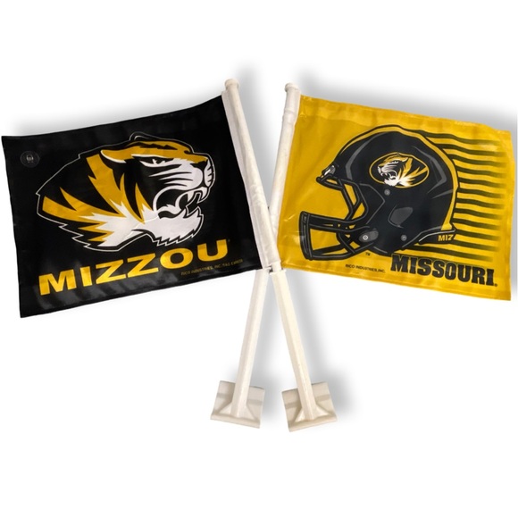 MIZZOU Tiger Football NCAA Tailgate Car-Two Sided Flags (Set of 2) - Picture 10 of 11